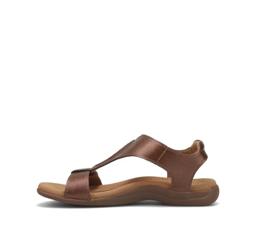 Taos The Show Premium Leather Women's Sandal - Experience Everyday Style, Comfort, Arch Support, Cooling Gel Padding and an Adjustable Fit for Exceptional Walking Comfort