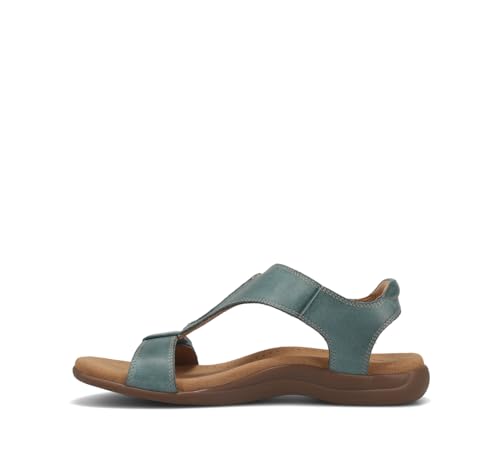 Taos The Show Premium Leather Women's Sandal - Experience Everyday Style, Comfort, Arch Support, Cooling Gel Padding and an Adjustable Fit for Exceptional Walking Comfort