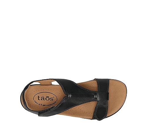 Taos The Show Premium Leather Women's Sandal - Experience Everyday Style, Comfort, Arch Support, Cooling Gel Padding and an Adjustable Fit for Exceptional Walking Comfort