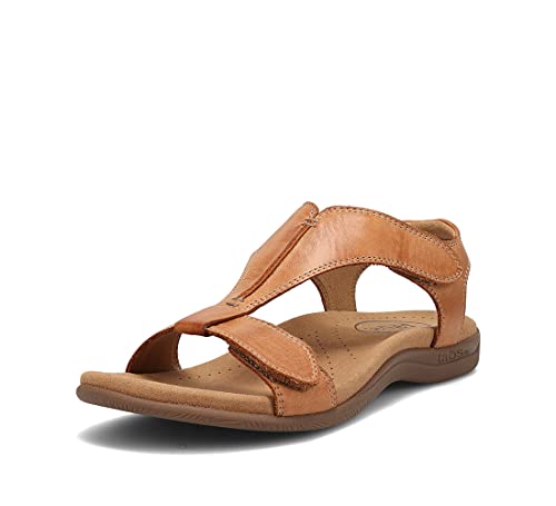 Taos The Show Premium Leather Women's Sandal - Experience Everyday Style, Comfort, Arch Support, Cooling Gel Padding and an Adjustable Fit for Exceptional Walking Comfort