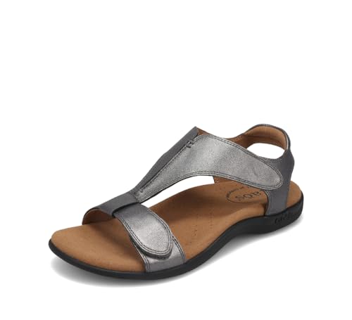 Taos The Show Premium Leather Women's Sandal - Experience Everyday Style, Comfort, Arch Support, Cooling Gel Padding and an Adjustable Fit for Exceptional Walking Comfort