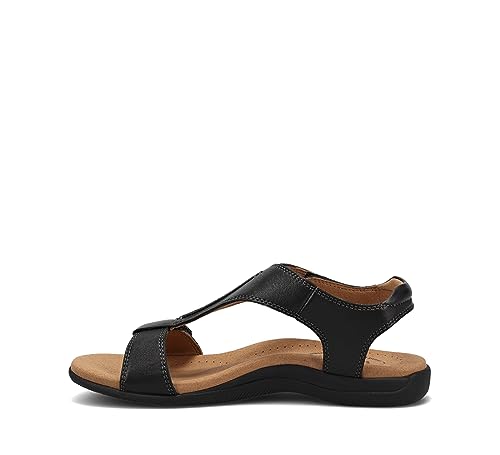 Taos The Show Premium Leather Women's Sandal - Experience Everyday Style, Comfort, Arch Support, Cooling Gel Padding and an Adjustable Fit for Exceptional Walking Comfort