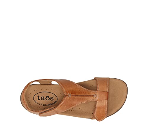 Taos The Show Premium Leather Women's Sandal - Experience Everyday Style, Comfort, Arch Support, Cooling Gel Padding and an Adjustable Fit for Exceptional Walking Comfort