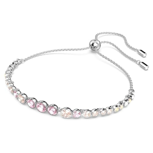 Swarovski Emily Tennis Bracelet Jewelry Collection, Clear Crystals, Blue Crystals, Pink Crystals (Amazon Exclusive)