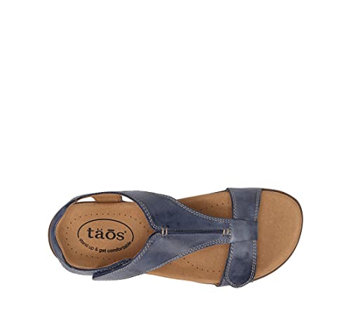 Taos The Show Premium Leather Women's Sandal - Experience Everyday Style, Comfort, Arch Support, Cooling Gel Padding and an Adjustable Fit for Exceptional Walking Comfort