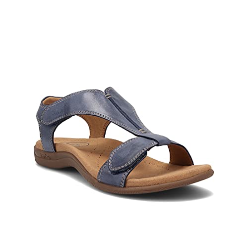 Taos The Show Premium Leather Women's Sandal - Experience Everyday Style, Comfort, Arch Support, Cooling Gel Padding and an Adjustable Fit for Exceptional Walking Comfort