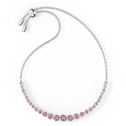 Swarovski Emily Tennis Bracelet Jewelry Collection, Clear Crystals, Blue Crystals, Pink Crystals (Amazon Exclusive)