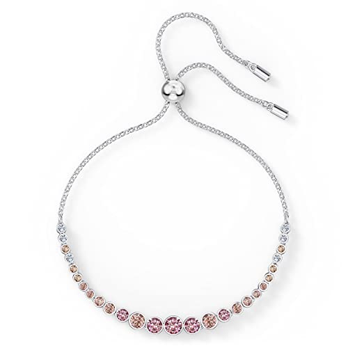 Swarovski Emily Tennis Bracelet Jewelry Collection, Clear Crystals, Blue Crystals, Pink Crystals (Amazon Exclusive)