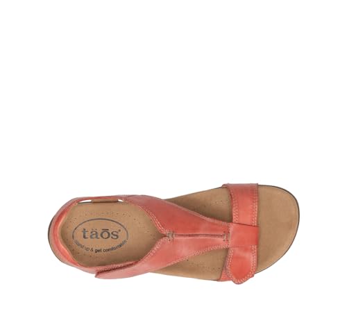 Taos The Show Premium Leather Women's Sandal - Experience Everyday Style, Comfort, Arch Support, Cooling Gel Padding and an Adjustable Fit for Exceptional Walking Comfort