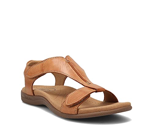 Taos The Show Premium Leather Women's Sandal - Experience Everyday Style, Comfort, Arch Support, Cooling Gel Padding and an Adjustable Fit for Exceptional Walking Comfort