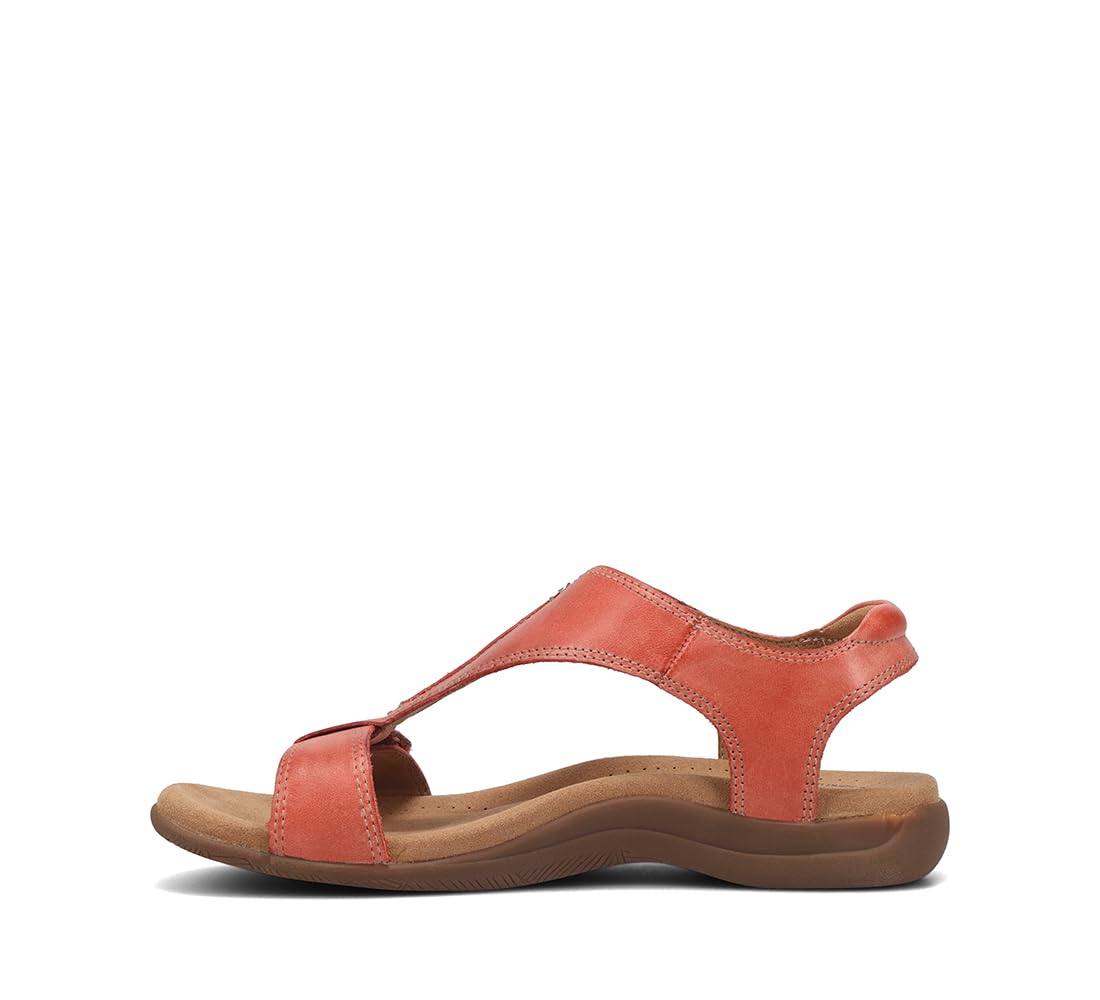 Taos The Show Premium Leather Women's Sandal - Experience Everyday Style, Comfort, Arch Support, Cooling Gel Padding and an Adjustable Fit for Exceptional Walking Comfort