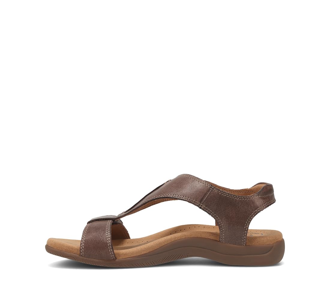 Taos The Show Premium Leather Women's Sandal - Experience Everyday Style, Comfort, Arch Support, Cooling Gel Padding and an Adjustable Fit for Exceptional Walking Comfort