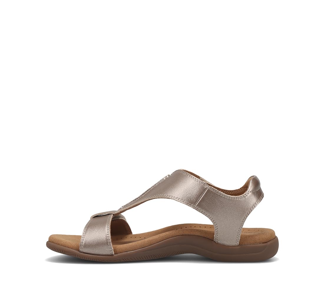 Taos The Show Premium Leather Women's Sandal - Experience Everyday Style, Comfort, Arch Support, Cooling Gel Padding and an Adjustable Fit for Exceptional Walking Comfort