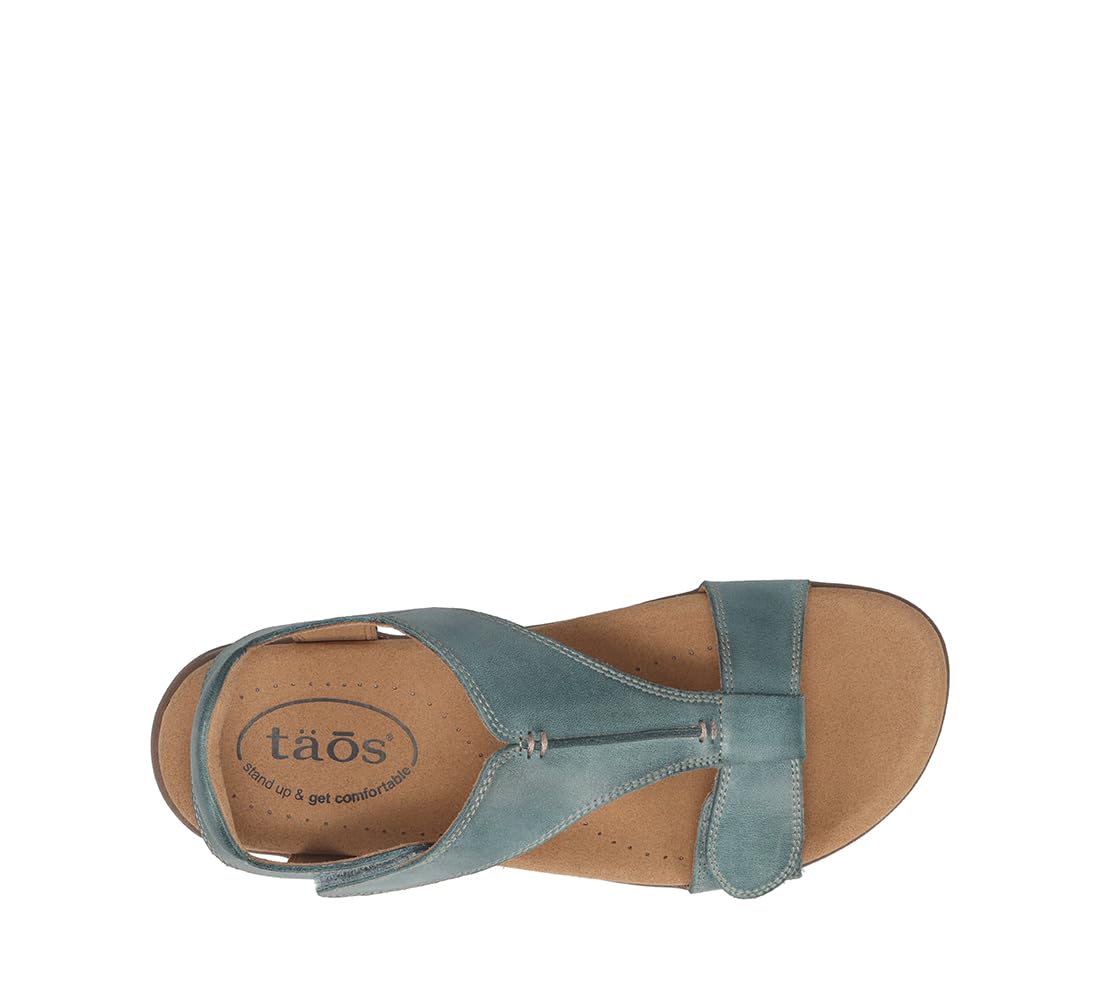 Taos The Show Premium Leather Women's Sandal - Experience Everyday Style, Comfort, Arch Support, Cooling Gel Padding and an Adjustable Fit for Exceptional Walking Comfort