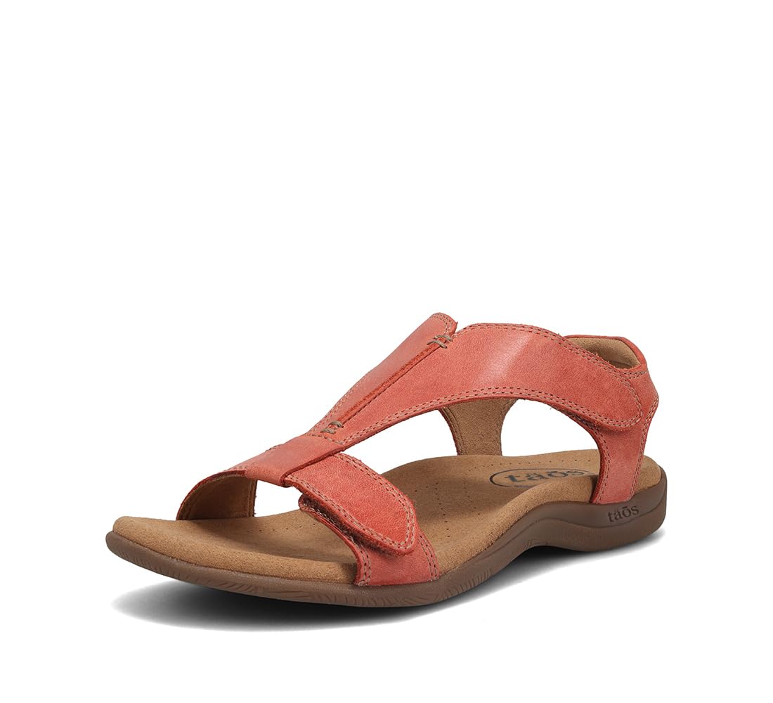 Taos The Show Premium Leather Women's Sandal - Experience Everyday Style, Comfort, Arch Support, Cooling Gel Padding and an Adjustable Fit for Exceptional Walking Comfort