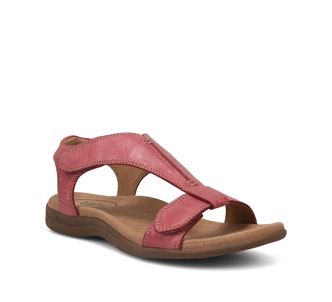 Taos The Show Premium Leather Women's Sandal - Experience Everyday Style, Comfort, Arch Support, Cooling Gel Padding and an Adjustable Fit for Exceptional Walking Comfort