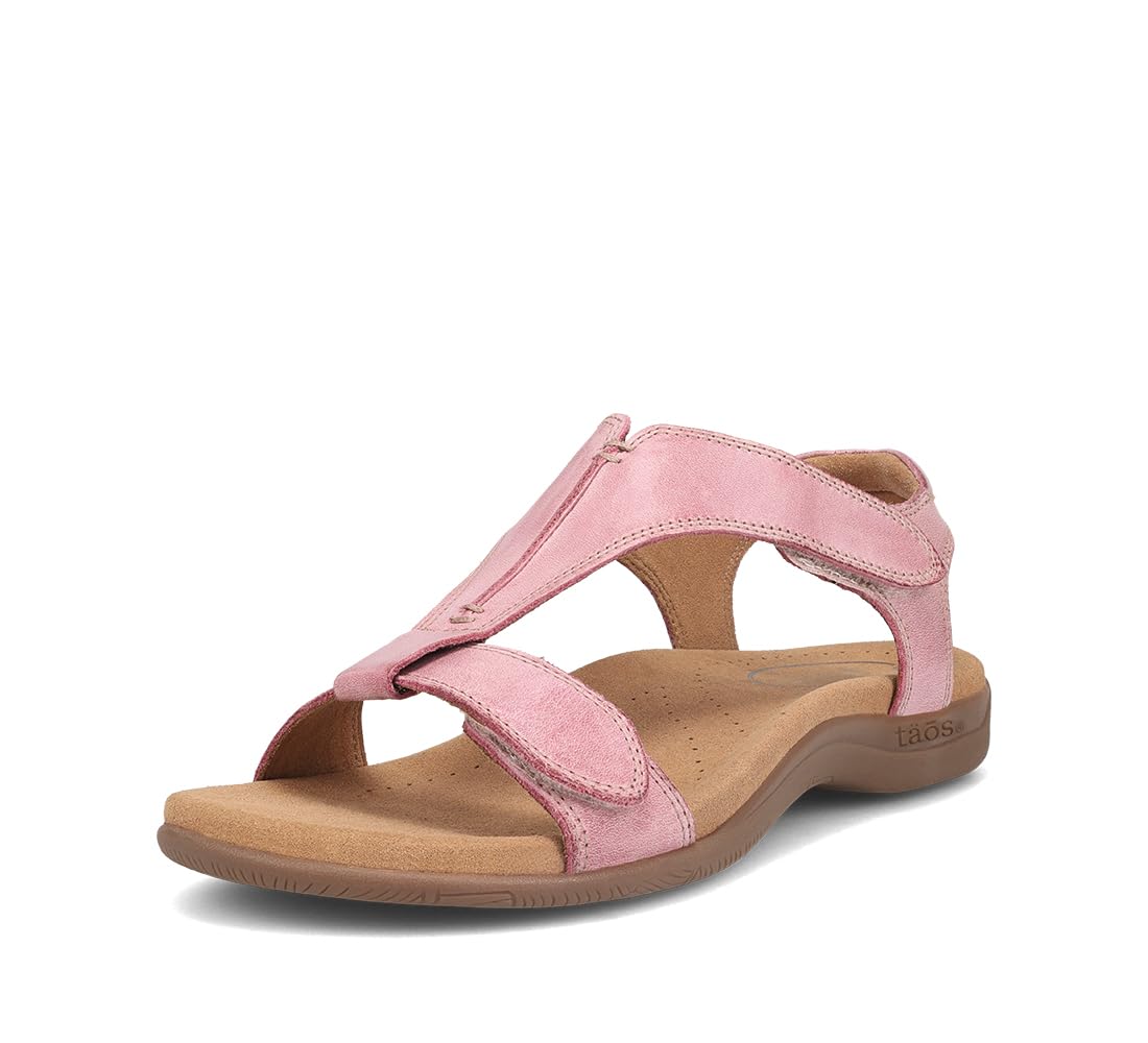 Taos The Show Premium Leather Women's Sandal - Experience Everyday Style, Comfort, Arch Support, Cooling Gel Padding and an Adjustable Fit for Exceptional Walking Comfort