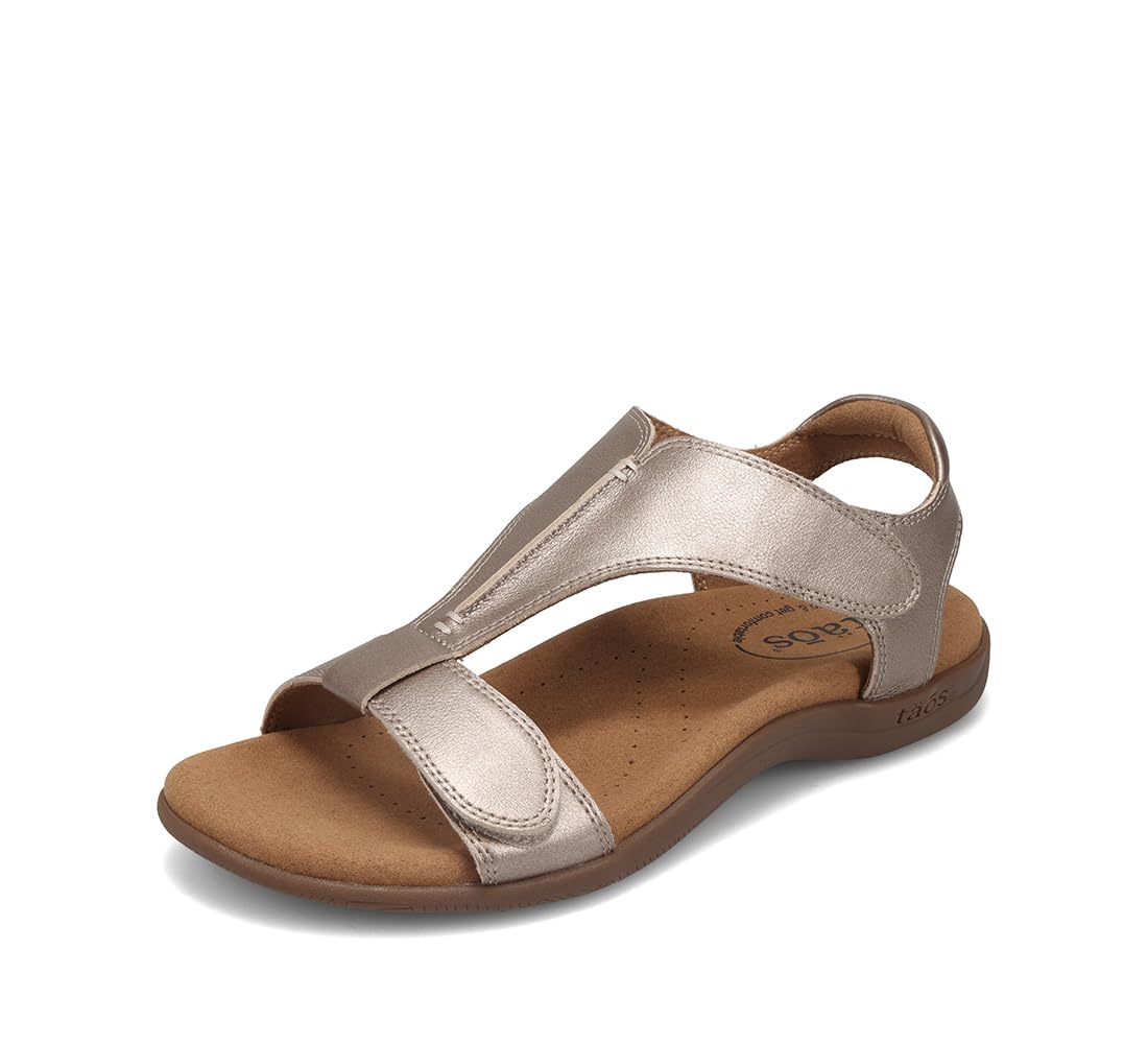 Taos The Show Premium Leather Women's Sandal - Experience Everyday Style, Comfort, Arch Support, Cooling Gel Padding and an Adjustable Fit for Exceptional Walking Comfort