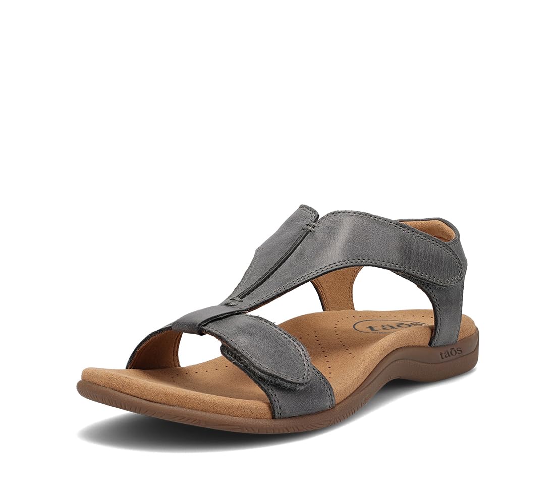 Taos The Show Premium Leather Women's Sandal - Experience Everyday Style, Comfort, Arch Support, Cooling Gel Padding and an Adjustable Fit for Exceptional Walking Comfort