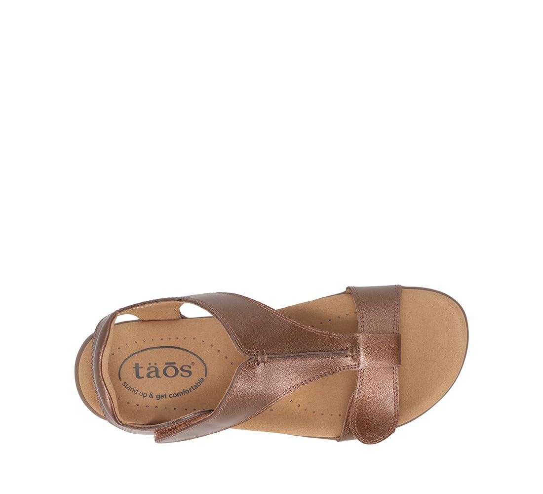 Taos The Show Premium Leather Women's Sandal - Experience Everyday Style, Comfort, Arch Support, Cooling Gel Padding and an Adjustable Fit for Exceptional Walking Comfort