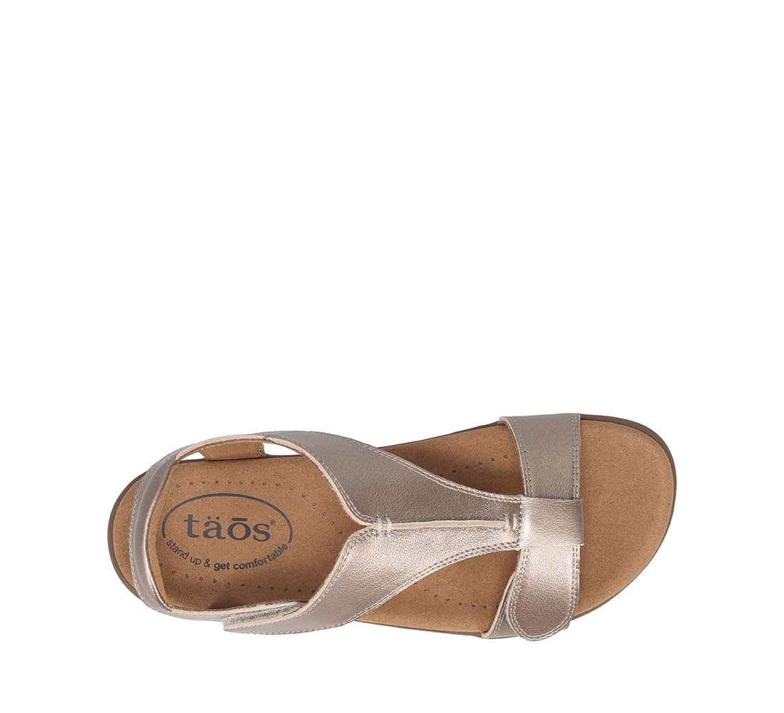 Taos The Show Premium Leather Women's Sandal - Experience Everyday Style, Comfort, Arch Support, Cooling Gel Padding and an Adjustable Fit for Exceptional Walking Comfort