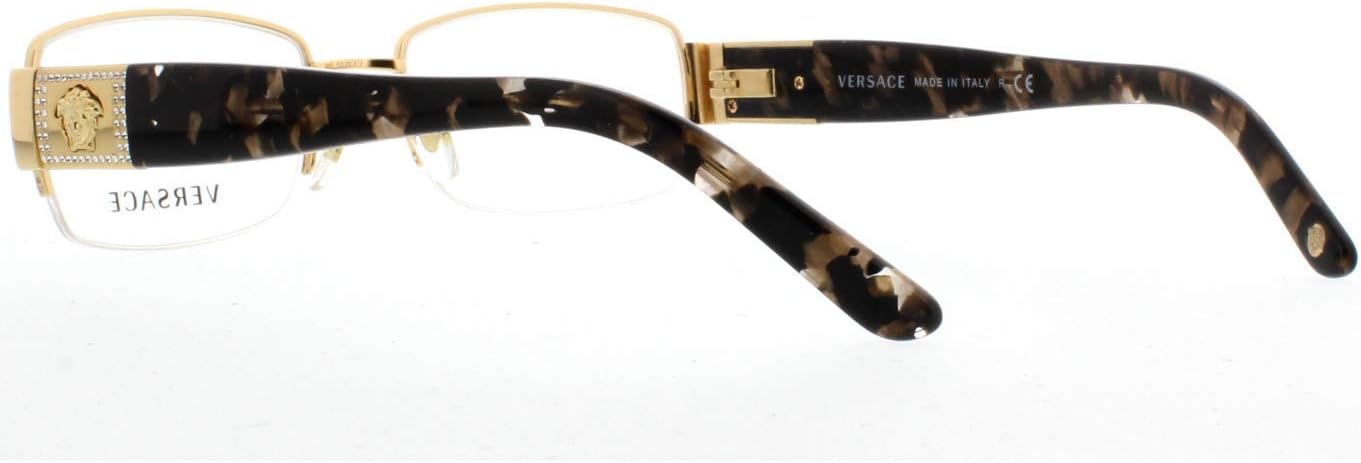 Versace VE 1175B Eyeglasses w/Gold Frame and Non- 53 mm Diameter Lenses,