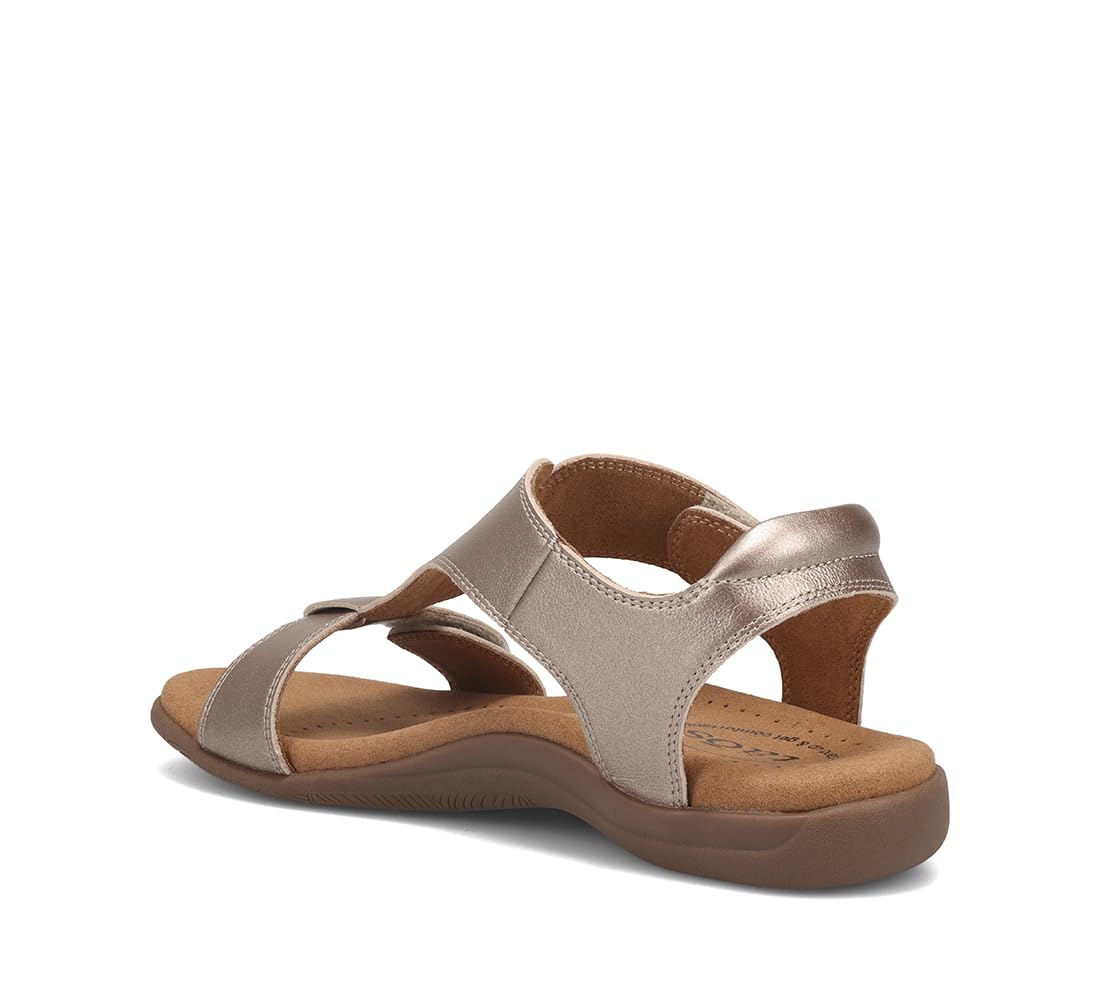 Taos The Show Premium Leather Women's Sandal - Experience Everyday Style, Comfort, Arch Support, Cooling Gel Padding and an Adjustable Fit for Exceptional Walking Comfort