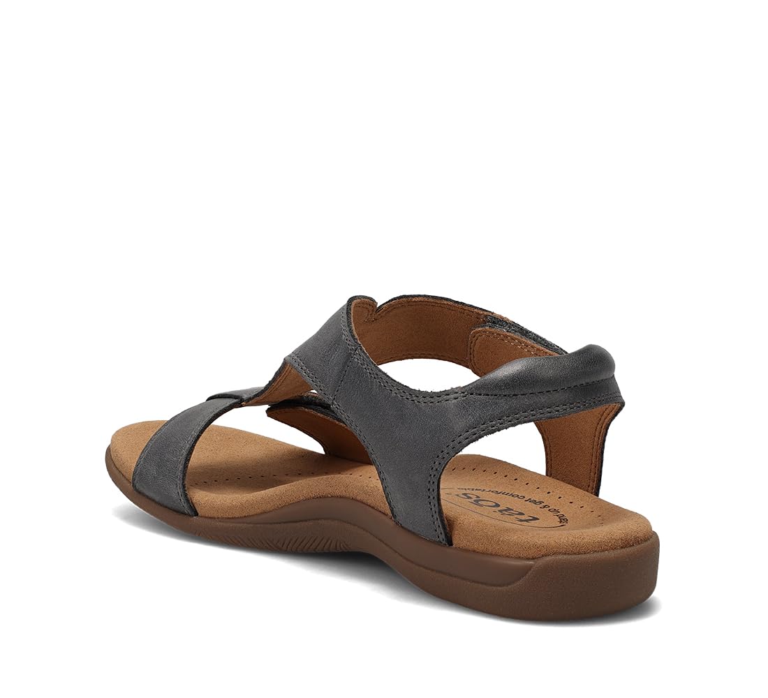 Taos The Show Premium Leather Women's Sandal - Experience Everyday Style, Comfort, Arch Support, Cooling Gel Padding and an Adjustable Fit for Exceptional Walking Comfort