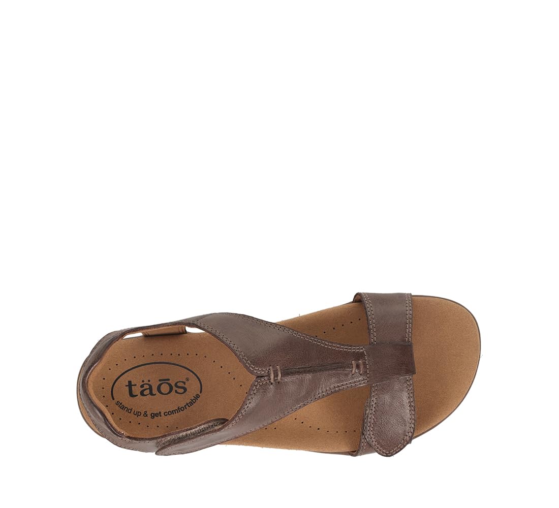 Taos The Show Premium Leather Women's Sandal - Experience Everyday Style, Comfort, Arch Support, Cooling Gel Padding and an Adjustable Fit for Exceptional Walking Comfort