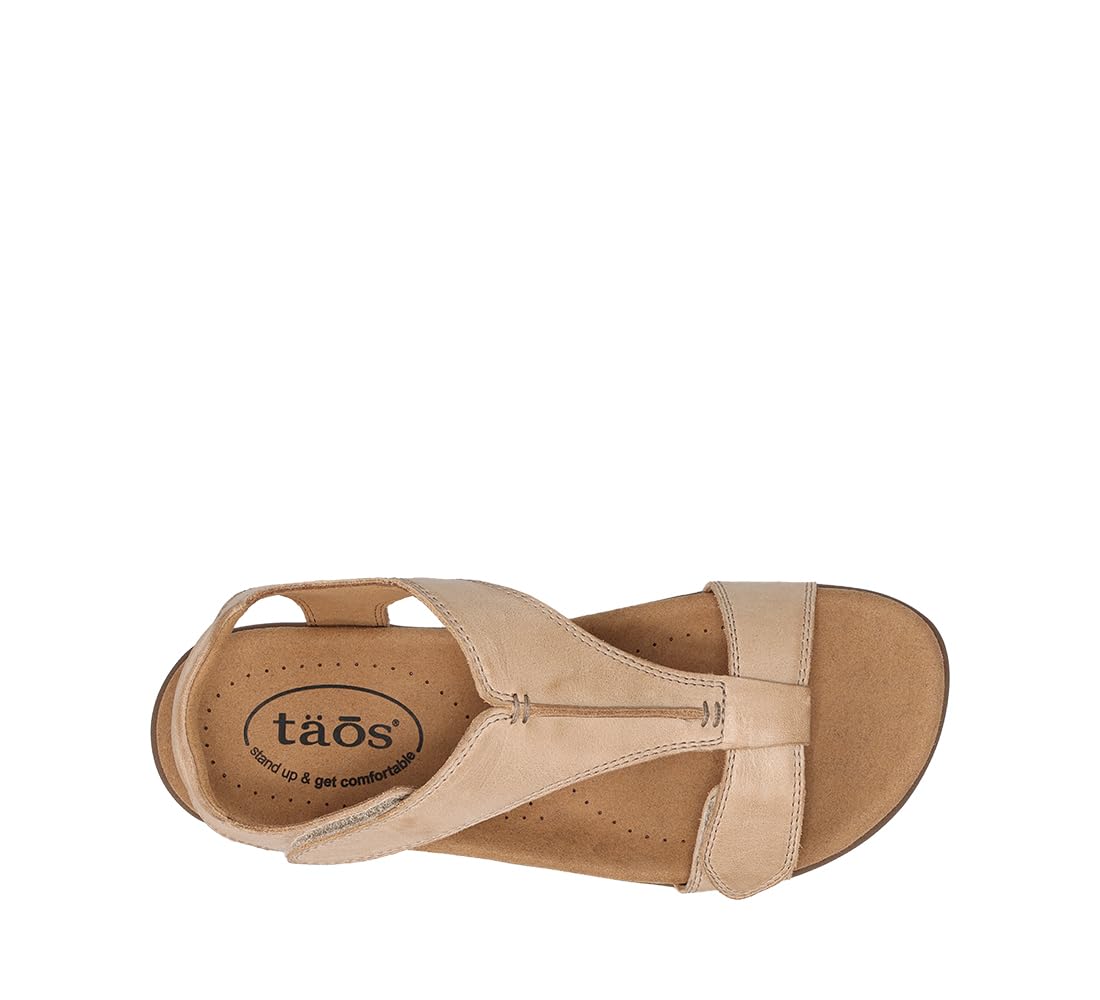 Taos The Show Premium Leather Women's Sandal - Experience Everyday Style, Comfort, Arch Support, Cooling Gel Padding and an Adjustable Fit for Exceptional Walking Comfort