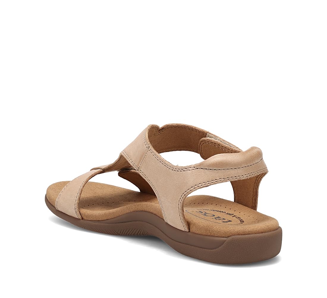 Taos The Show Premium Leather Women's Sandal - Experience Everyday Style, Comfort, Arch Support, Cooling Gel Padding and an Adjustable Fit for Exceptional Walking Comfort