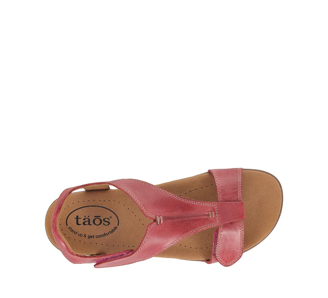 Taos The Show Premium Leather Women's Sandal - Experience Everyday Style, Comfort, Arch Support, Cooling Gel Padding and an Adjustable Fit for Exceptional Walking Comfort