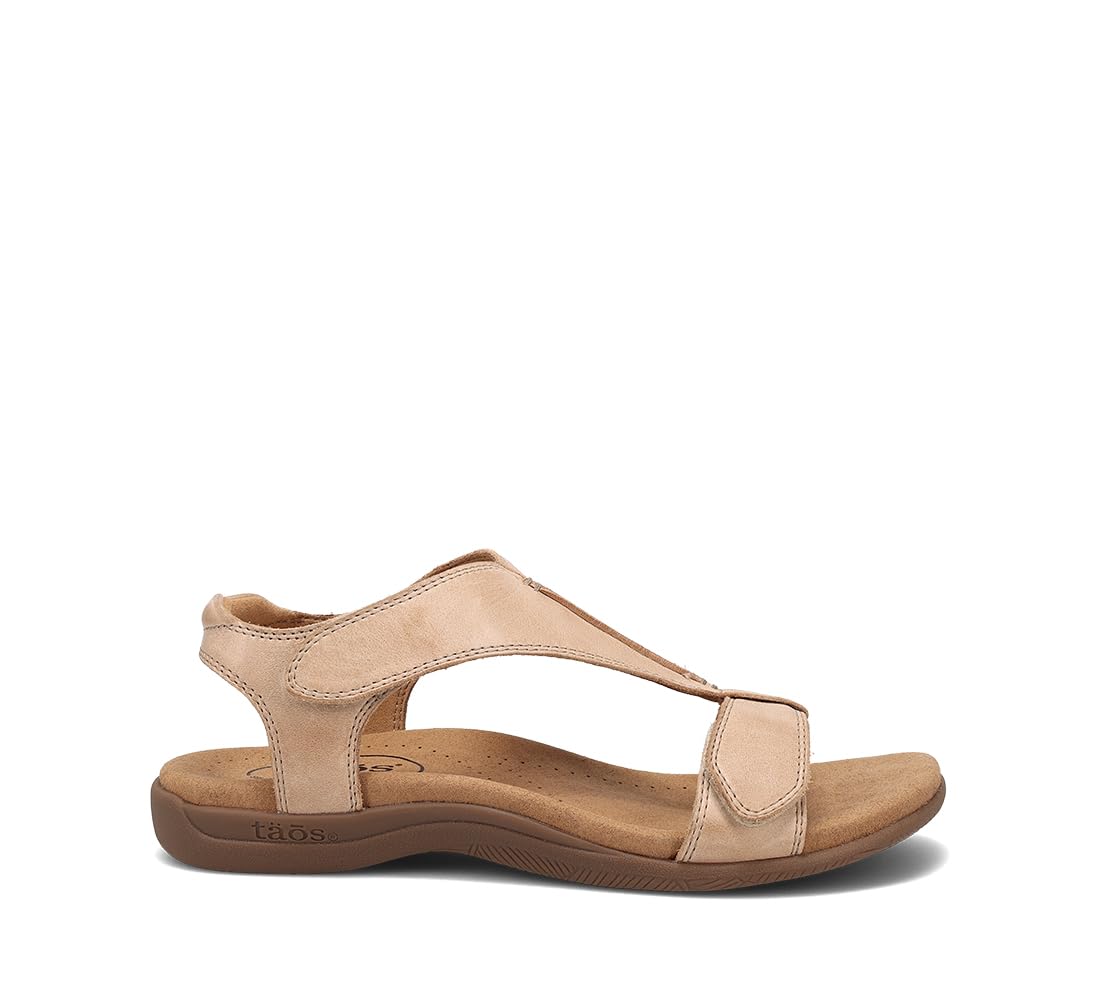 Taos The Show Premium Leather Women's Sandal - Experience Everyday Style, Comfort, Arch Support, Cooling Gel Padding and an Adjustable Fit for Exceptional Walking Comfort