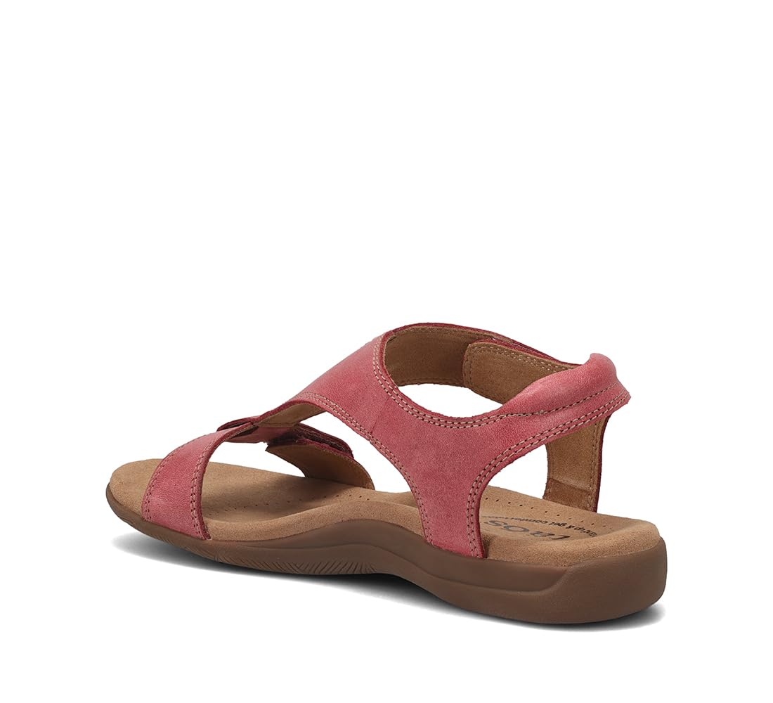 Taos The Show Premium Leather Women's Sandal - Experience Everyday Style, Comfort, Arch Support, Cooling Gel Padding and an Adjustable Fit for Exceptional Walking Comfort