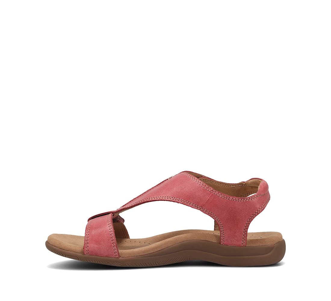 Taos The Show Premium Leather Women's Sandal - Experience Everyday Style, Comfort, Arch Support, Cooling Gel Padding and an Adjustable Fit for Exceptional Walking Comfort