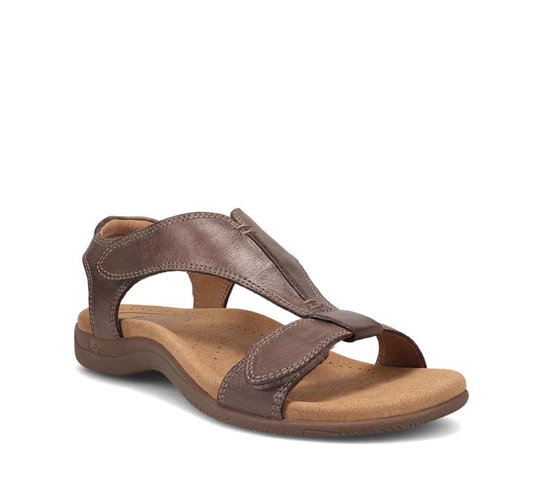 Taos The Show Premium Leather Women's Sandal - Experience Everyday Style, Comfort, Arch Support, Cooling Gel Padding and an Adjustable Fit for Exceptional Walking Comfort