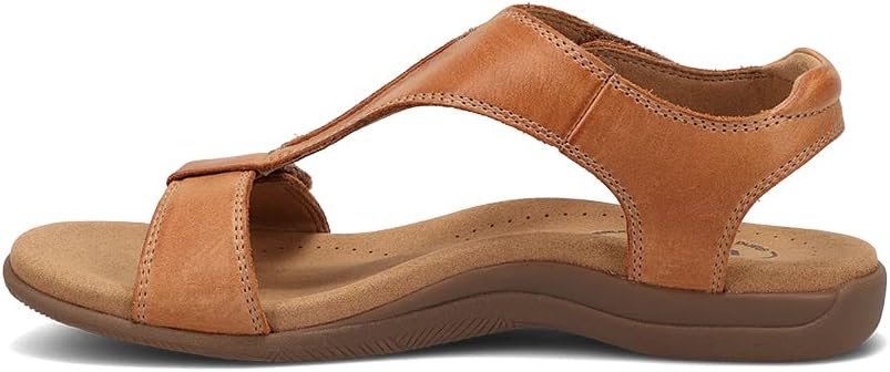 Taos The Show Premium Leather Women's Sandal - Experience Everyday Style, Comfort, Arch Support, Cooling Gel Padding and an Adjustable Fit for Exceptional Walking Comfort