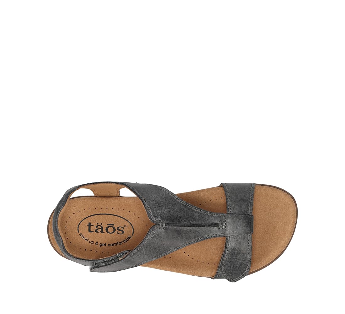 Taos The Show Premium Leather Women's Sandal - Experience Everyday Style, Comfort, Arch Support, Cooling Gel Padding and an Adjustable Fit for Exceptional Walking Comfort