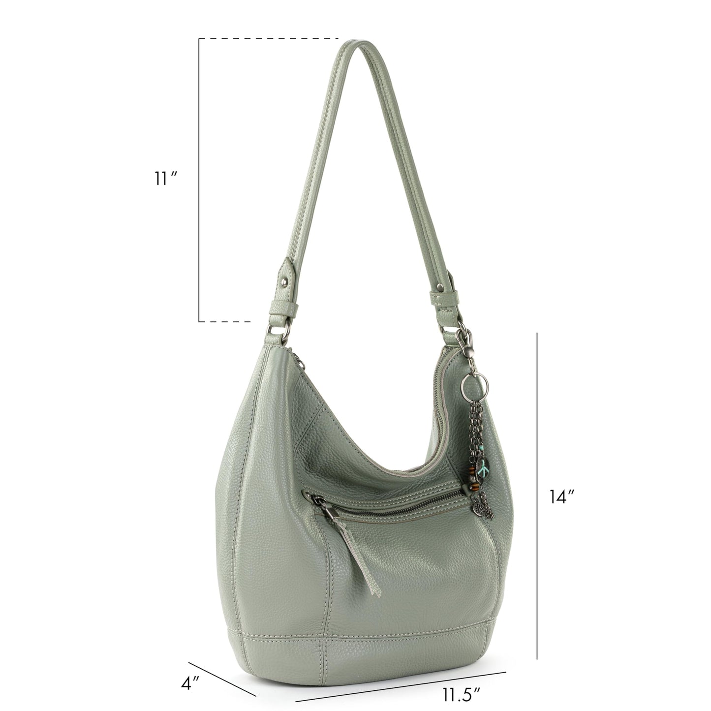 The Sak Sequoia Hobo Bag - Premium Large Leather Women's Handbag for Everyday & Travel - Durable Purse With Zipper Pocket