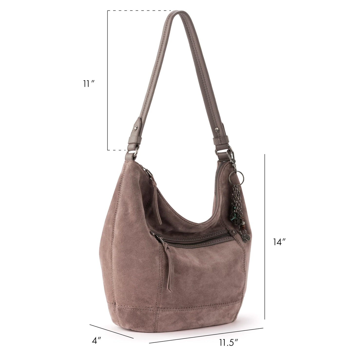 The Sak Sequoia Hobo Bag - Premium Large Leather Women's Handbag for Everyday & Travel - Durable Purse With Zipper Pocket